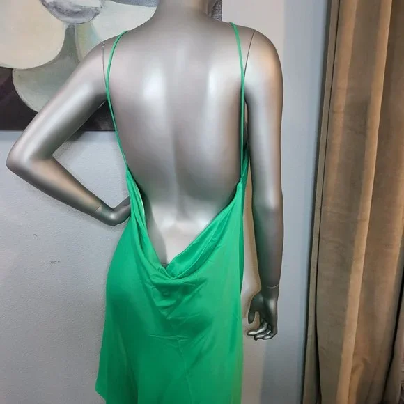 Zara Cowl Neck Satin Slip Dress - Picture 5 of 6